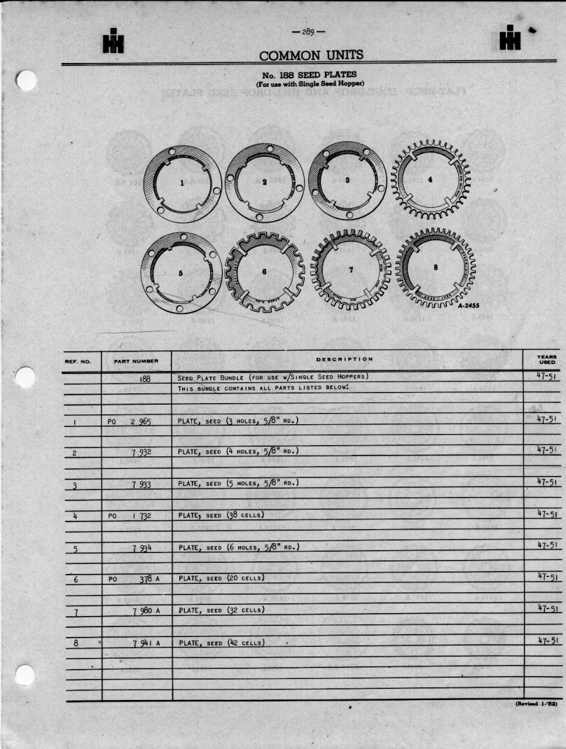 John Deere Seed Plate Chart